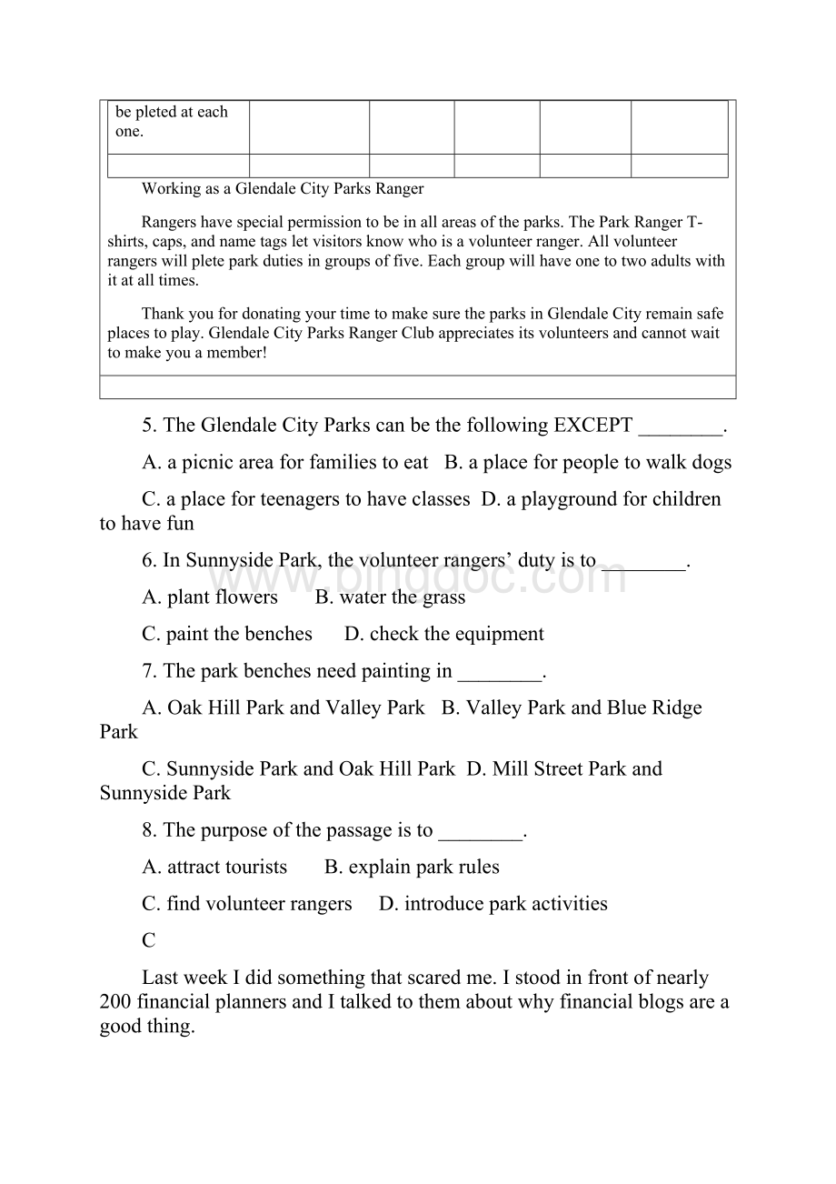 高一期中联考英语试题 含答案.docx_第3页