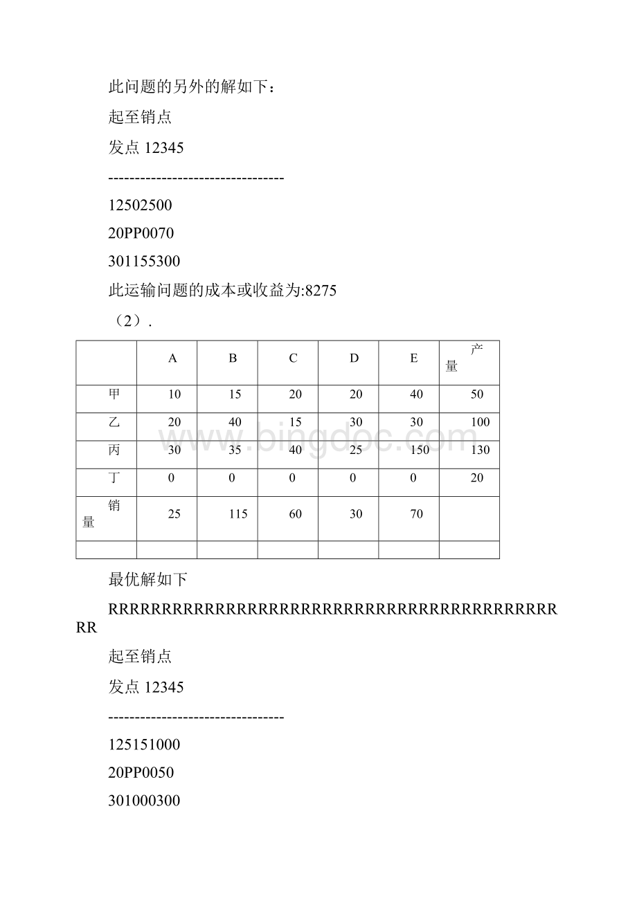 参考借鉴运筹学上机试题运输问题docWord文档格式.docx_第2页