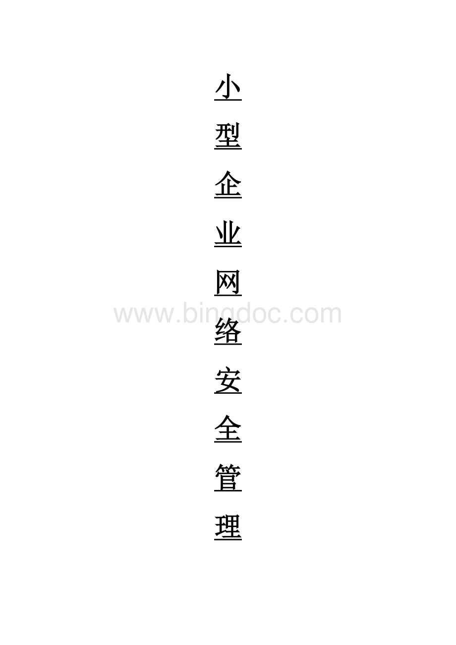 小型企业网络安全方案设计Word文档下载推荐.doc_第1页