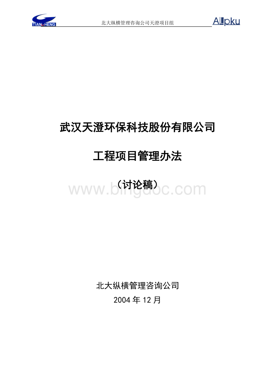 天澄公司工程项目管理办法.doc