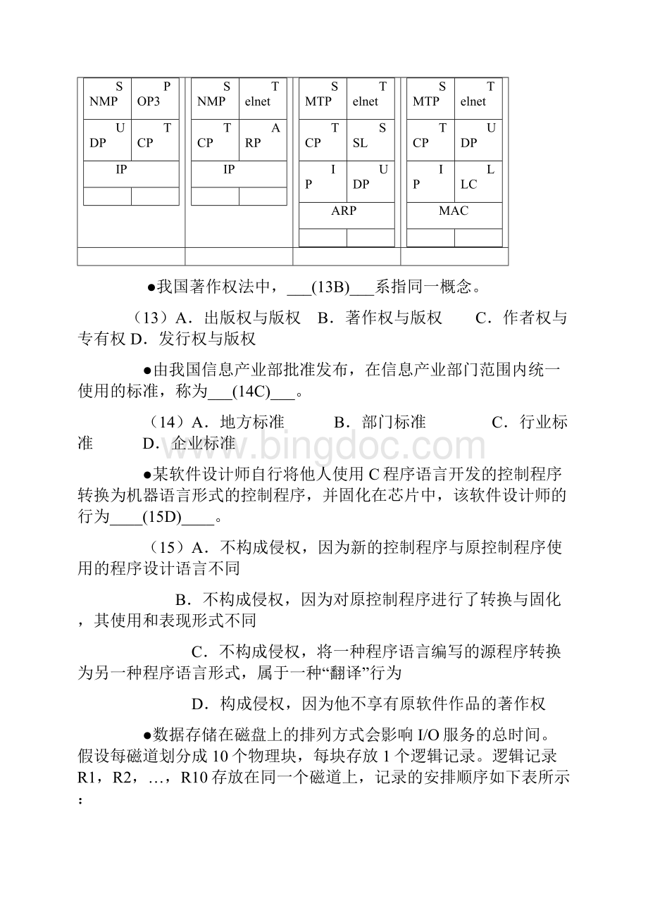 软件评测师真题+答案解析word版.docx_第3页