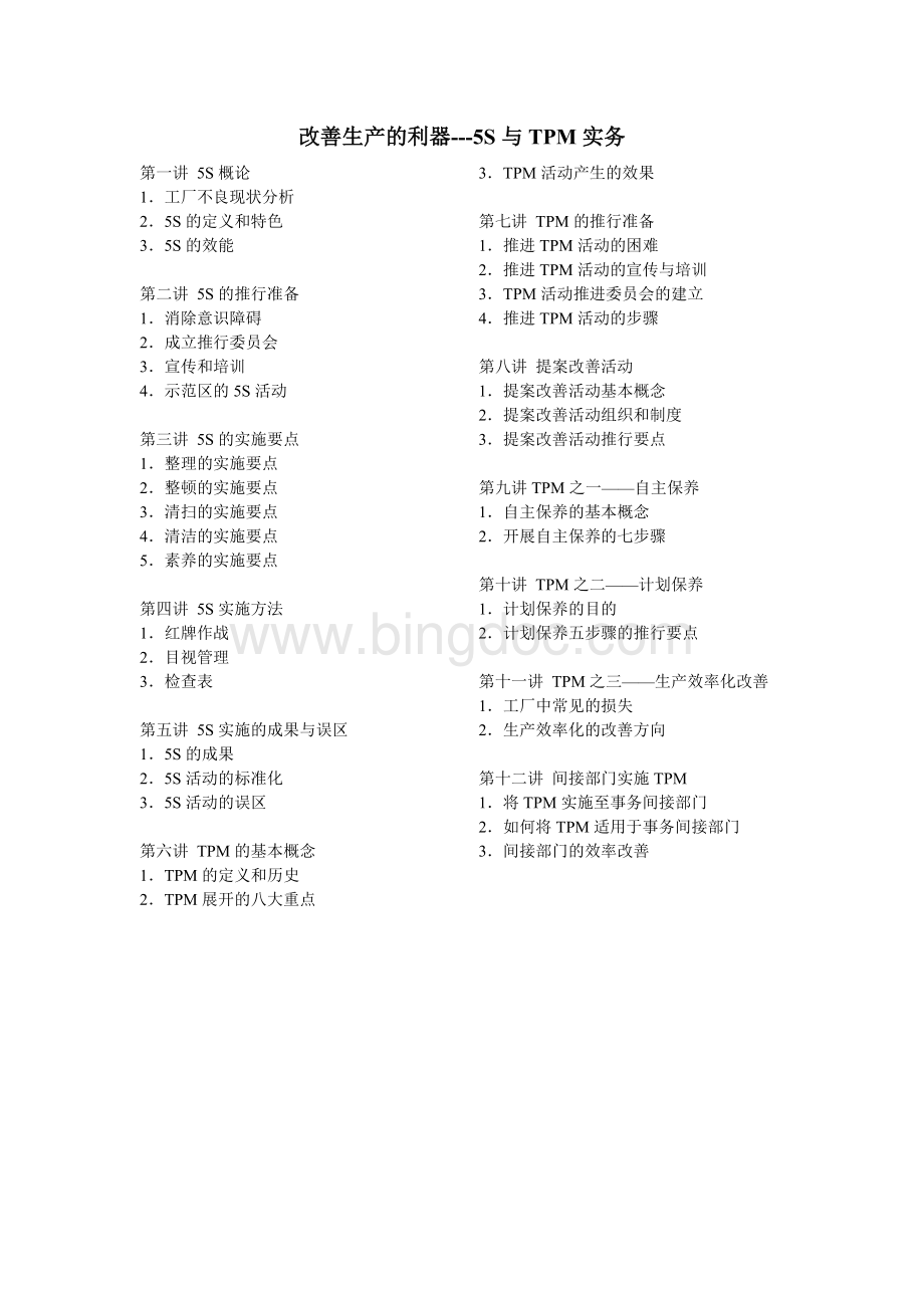 改善生产的利器-5S与TPM实务Word文档格式.doc_第1页