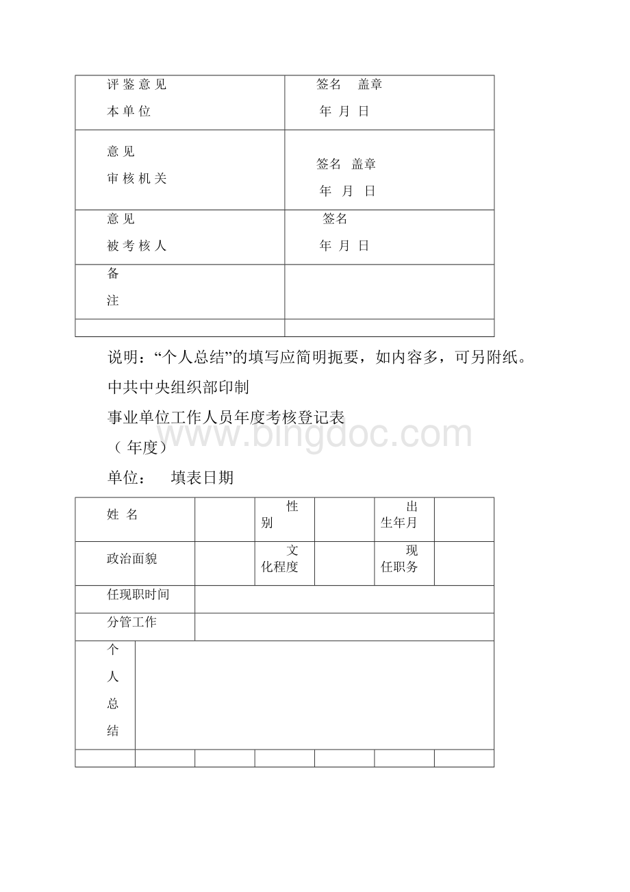 单位年度考核登记表.docx_第3页