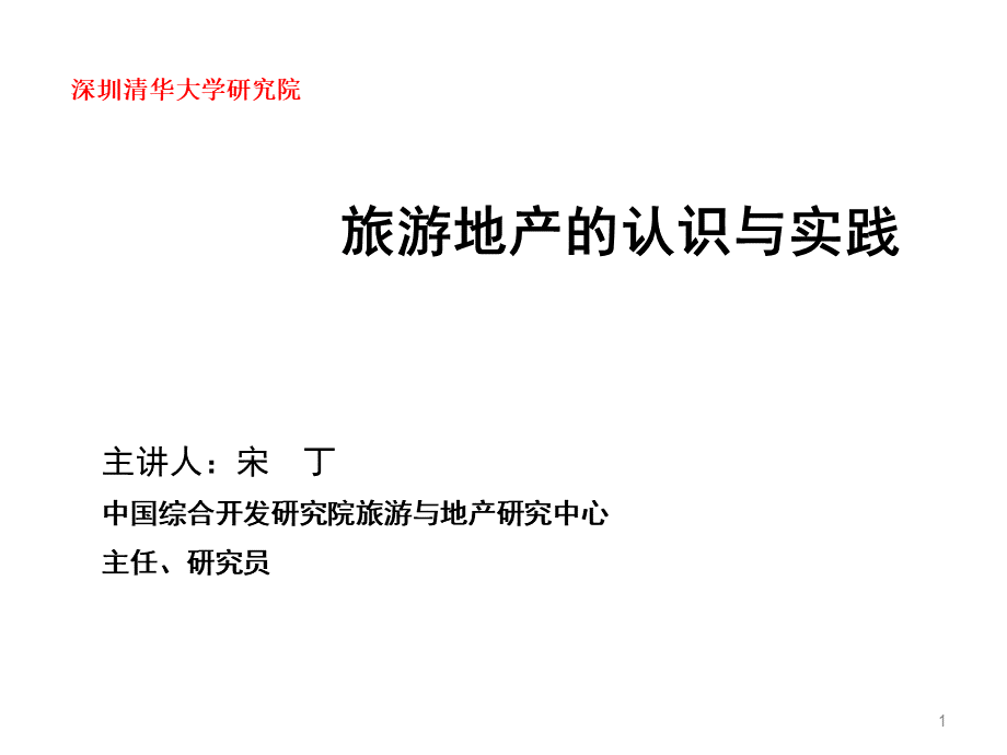 旅游业的发展与地产(宋丁).ppt