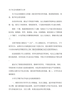 关于社会实践报告文章.docx