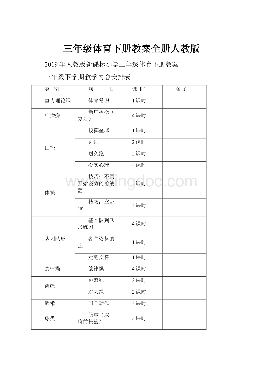 三年级体育下册教案全册人教版Word文档格式.docx_第1页