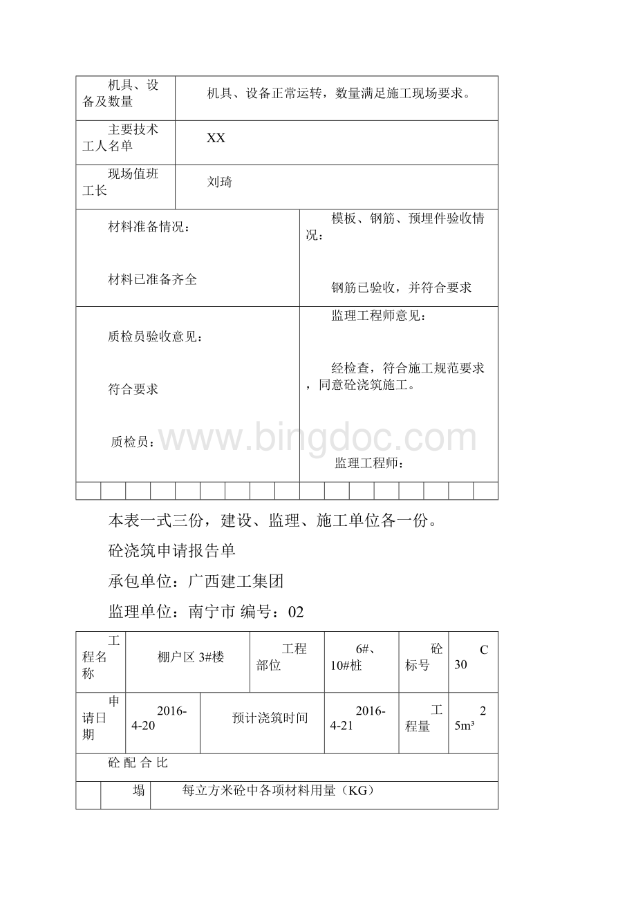 砼浇筑申请报告.docx_第2页