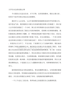 大学生社会的实践心得.docx