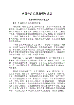 客服年终总结及明年计划文档格式.docx