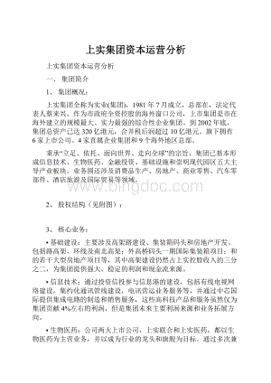 上实集团资本运营分析.docx