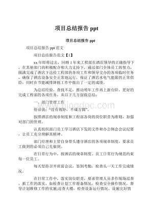 项目总结报告ppt.docx