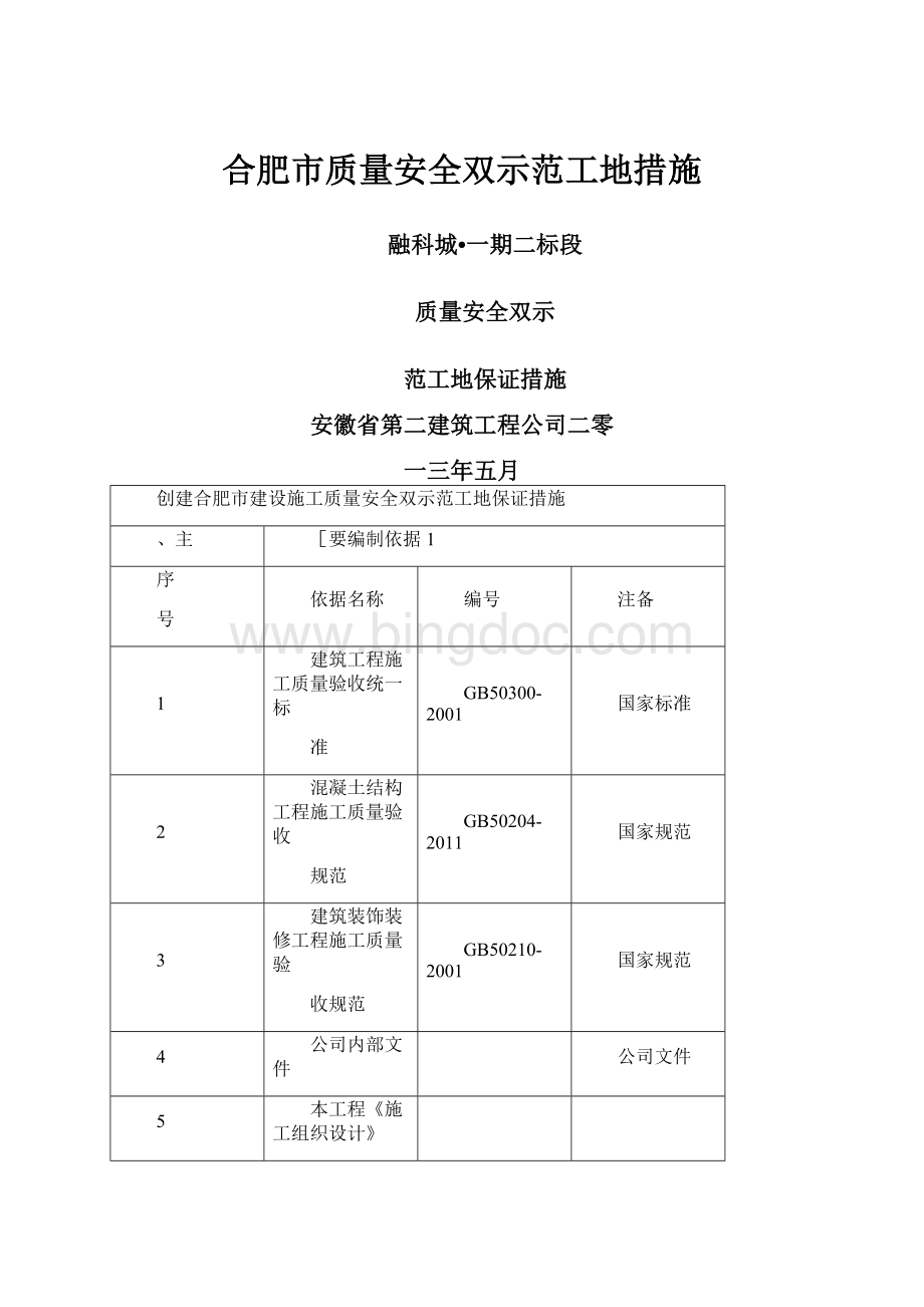 合肥市质量安全双示范工地措施Word文档下载推荐.docx