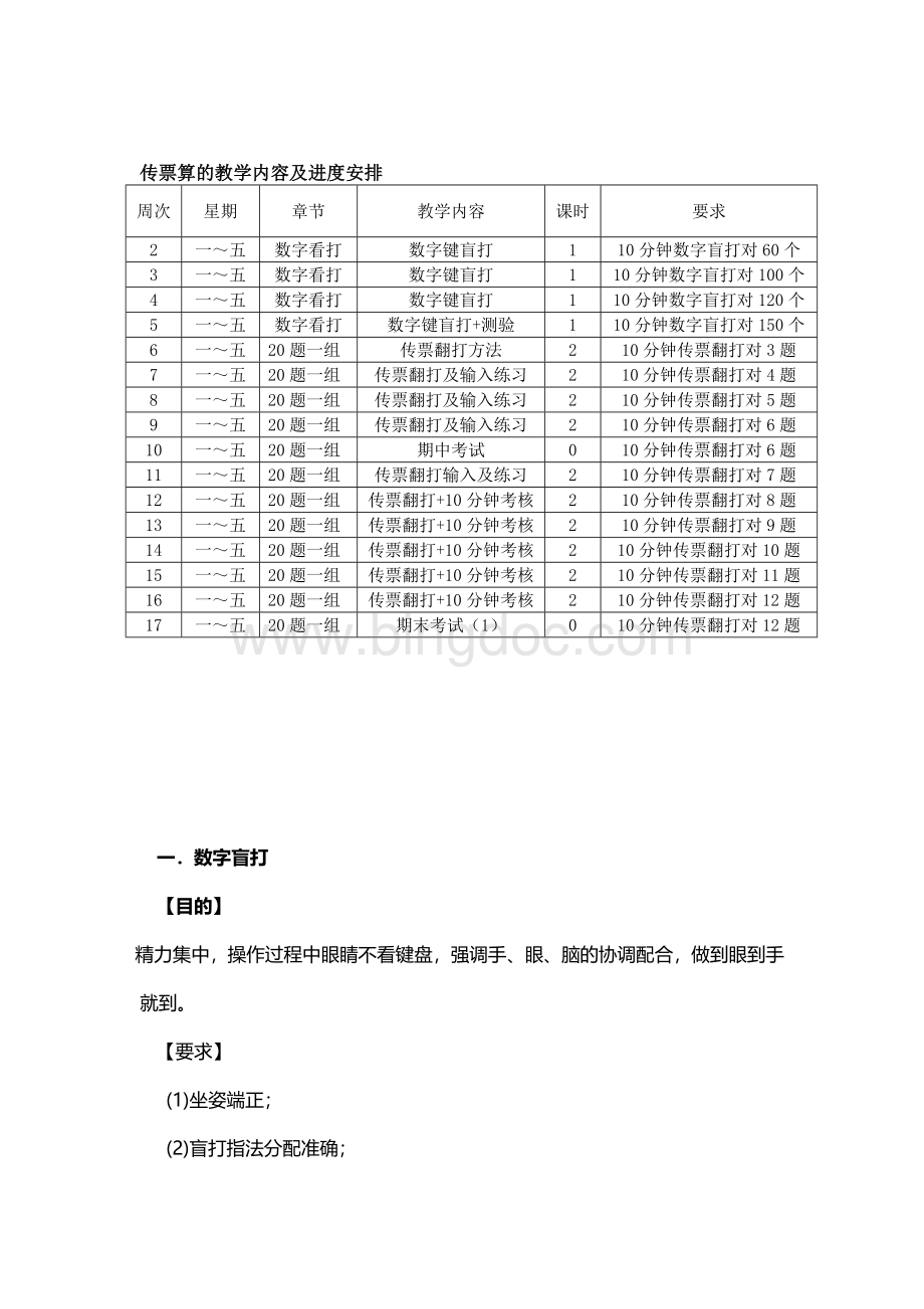 传票翻打之数字录入技能训练实施细则Word文档格式.doc_第1页