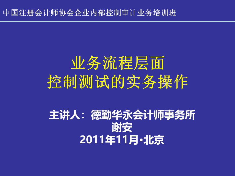 业务流程层面控制测试的实务操作PPT课件下载推荐.pptx_第1页