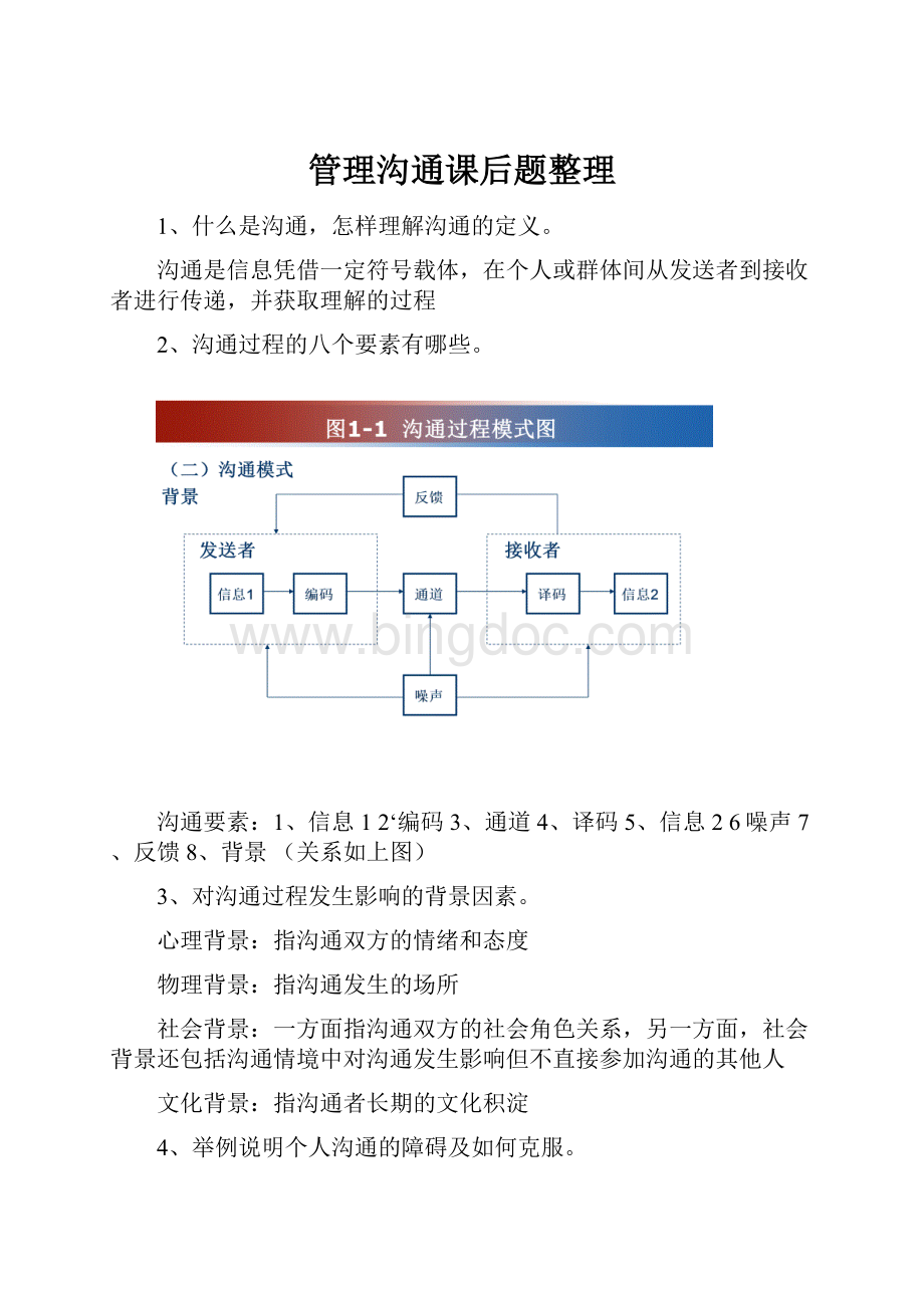 管理沟通课后题整理Word格式文档下载.docx