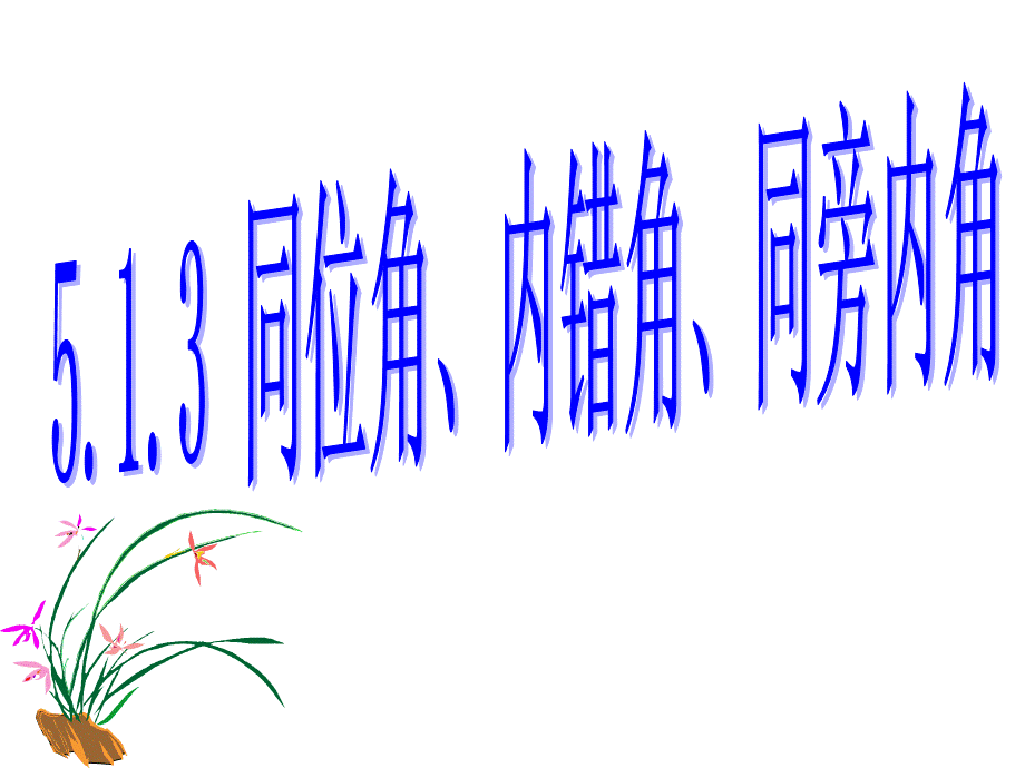 同位角-内错角-同旁内角.ppt