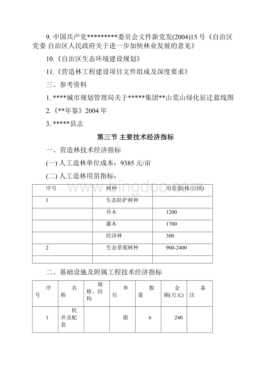 最新XX荒山绿化工程建设项目可行性研究报告Word下载.docx_第3页