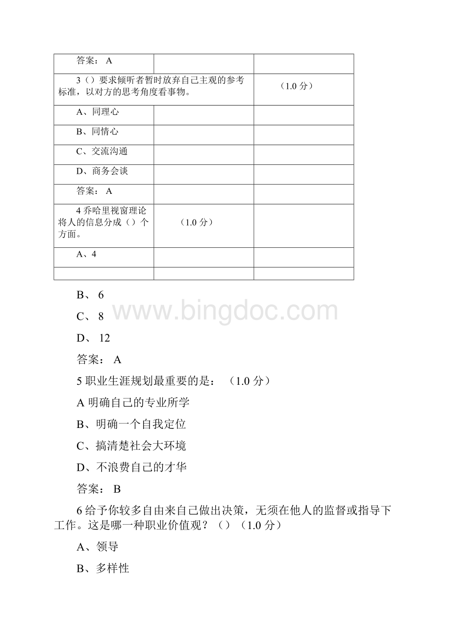 大学生职业生涯规划期末考试答案.docx_第2页