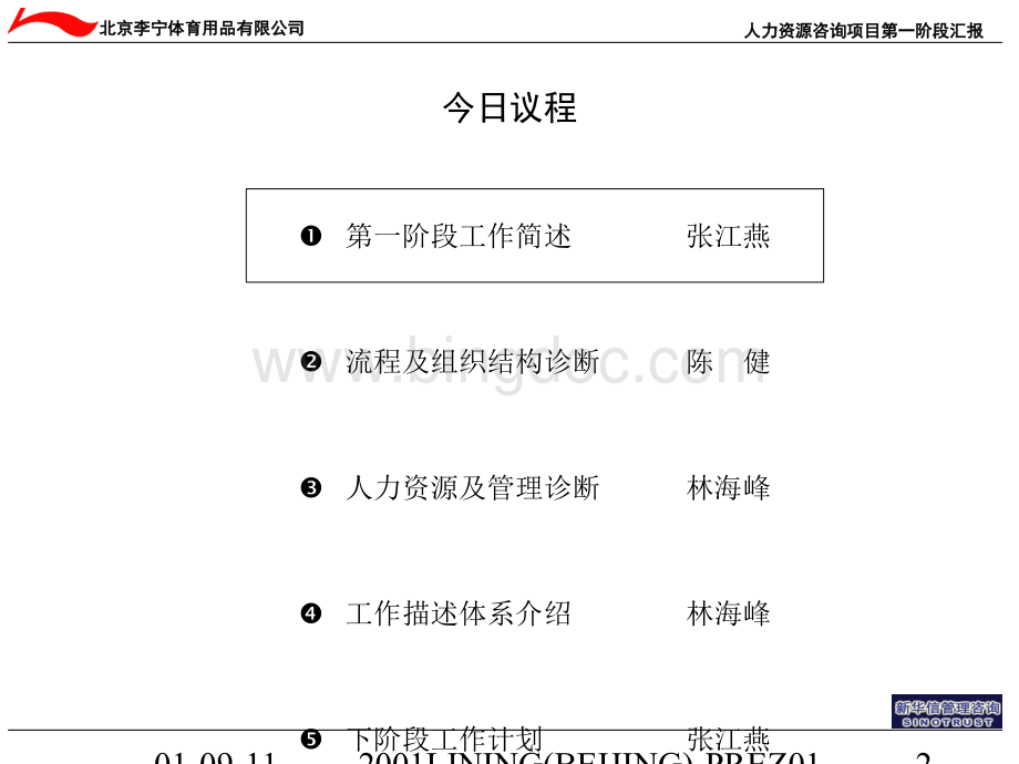 新华信李宁集团第一阶段汇报.ppt_第2页