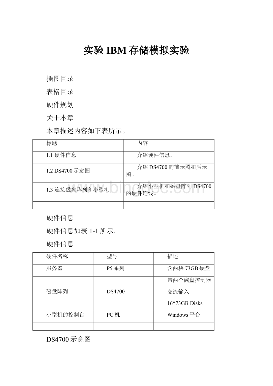 实验 IBM存储模拟实验Word文件下载.docx