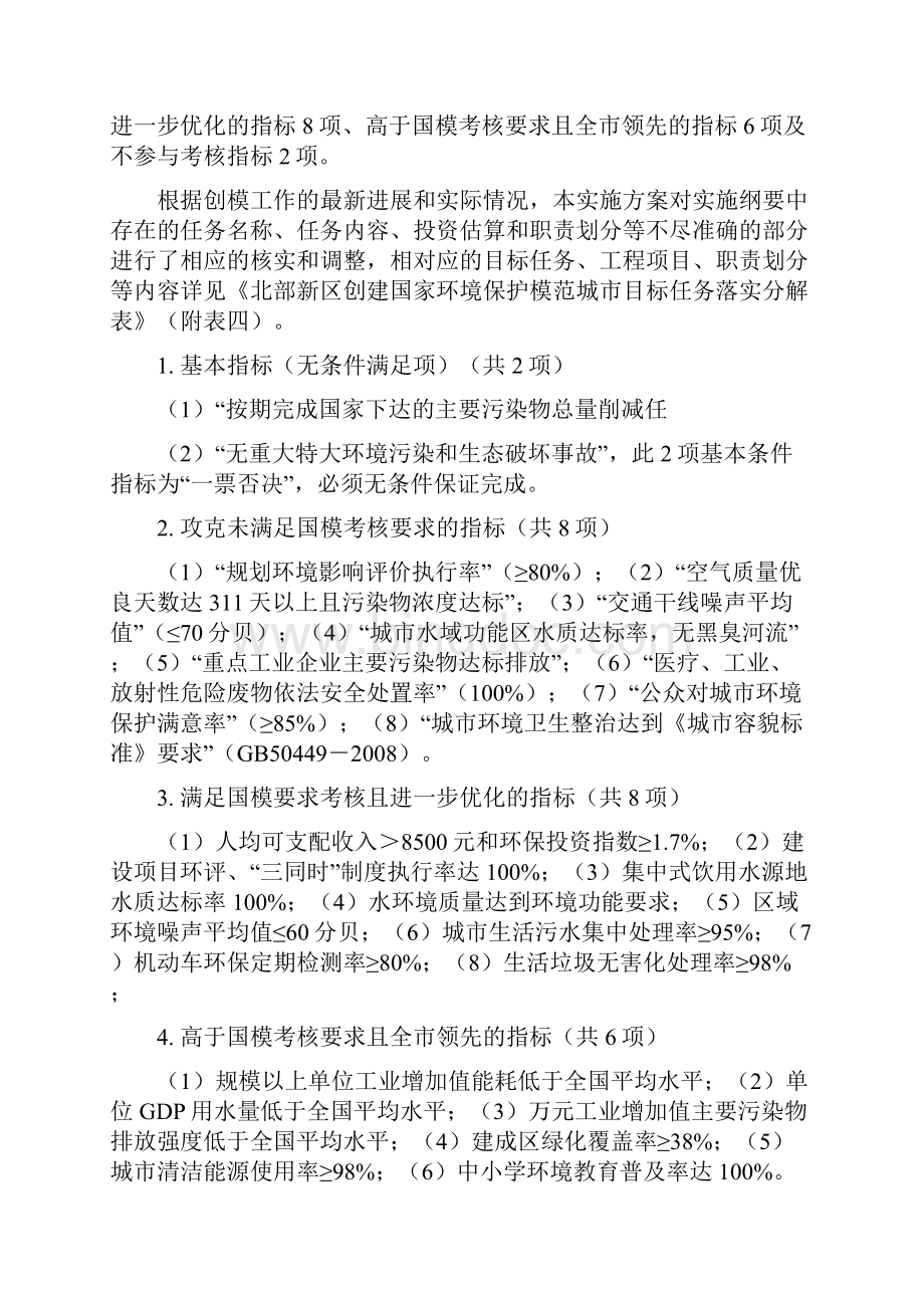 重庆北部新区创建国家环境保护模范城市实施方案Word文档下载推荐.docx_第3页