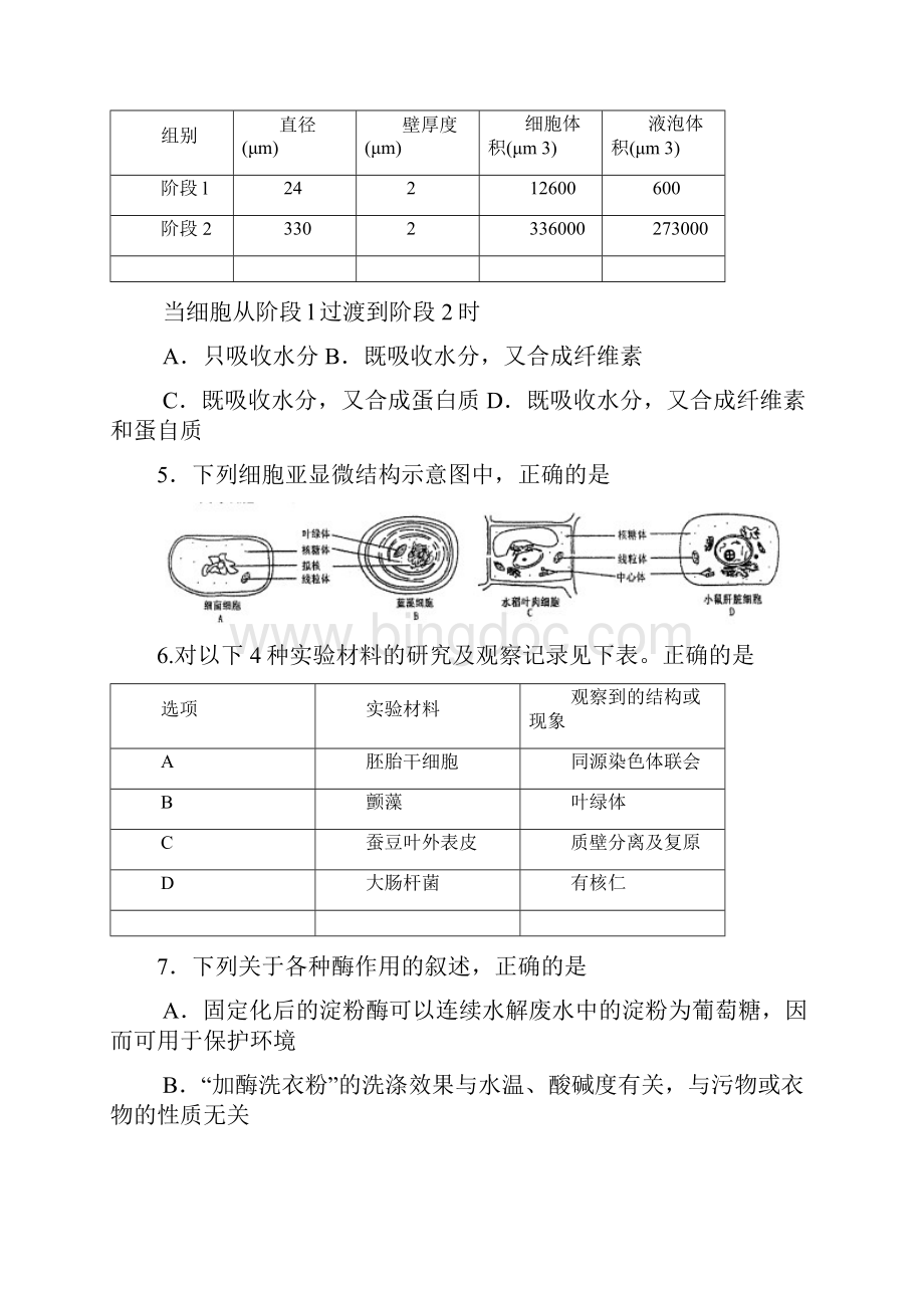 全国中学生生物学竞赛试题及答案.docx_第2页