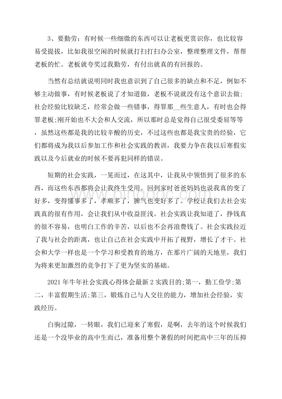 牛年社会实践心得体会最新大全Word文档格式.docx_第3页