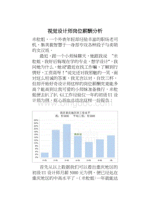 视觉设计师岗位薪酬分析Word下载.docx