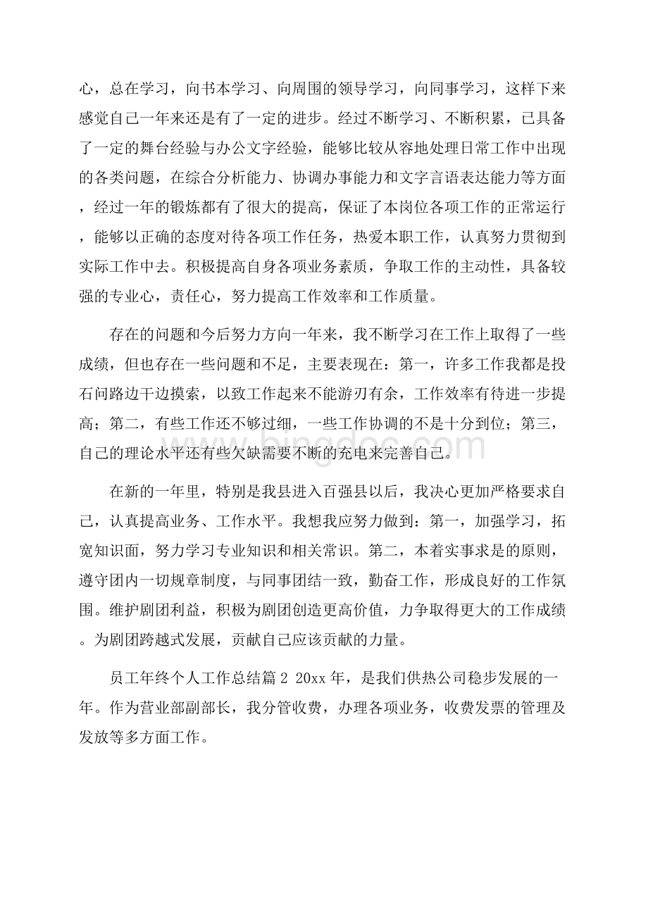 精选员工年终个人工作总结合集9篇.docx_第2页