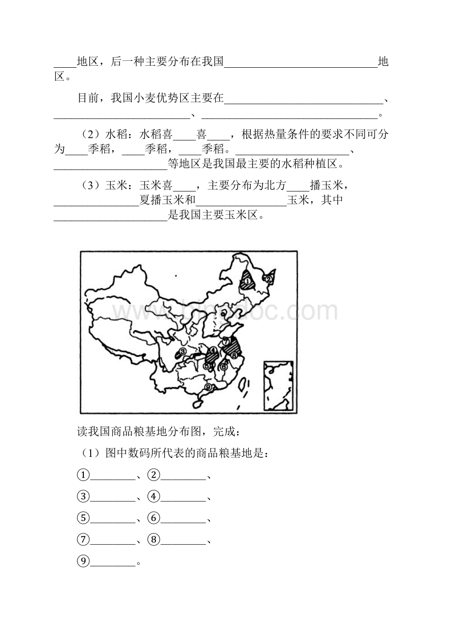 中国的农业学案含答案Word文档格式.docx_第3页