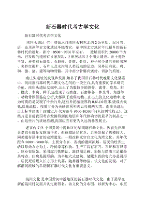 新石器时代考古学文化.docx