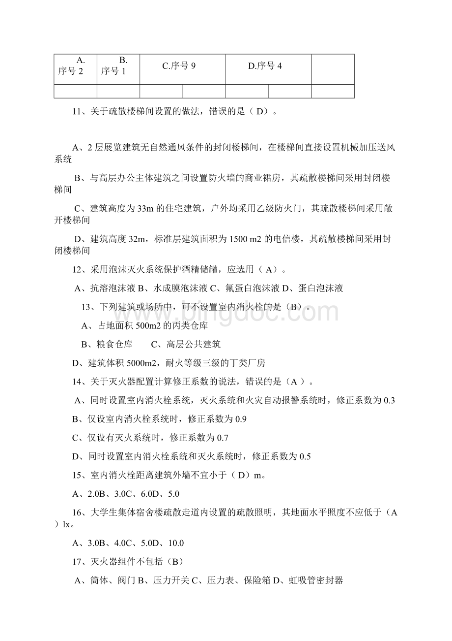 一级消防工程师技术实务真题及答案.docx_第3页