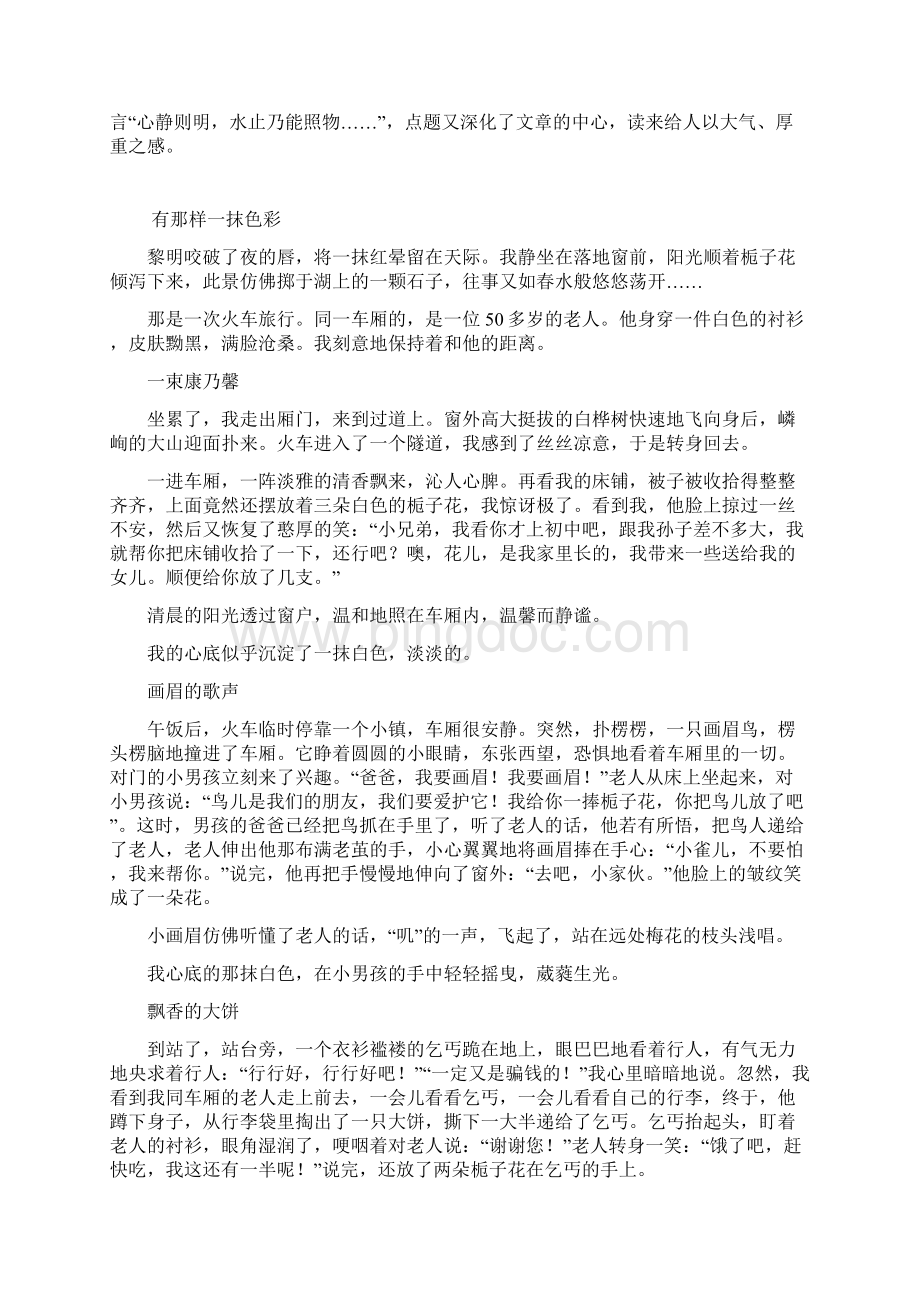 中考作文写作满分例文及解析点评Word格式文档下载.docx_第2页