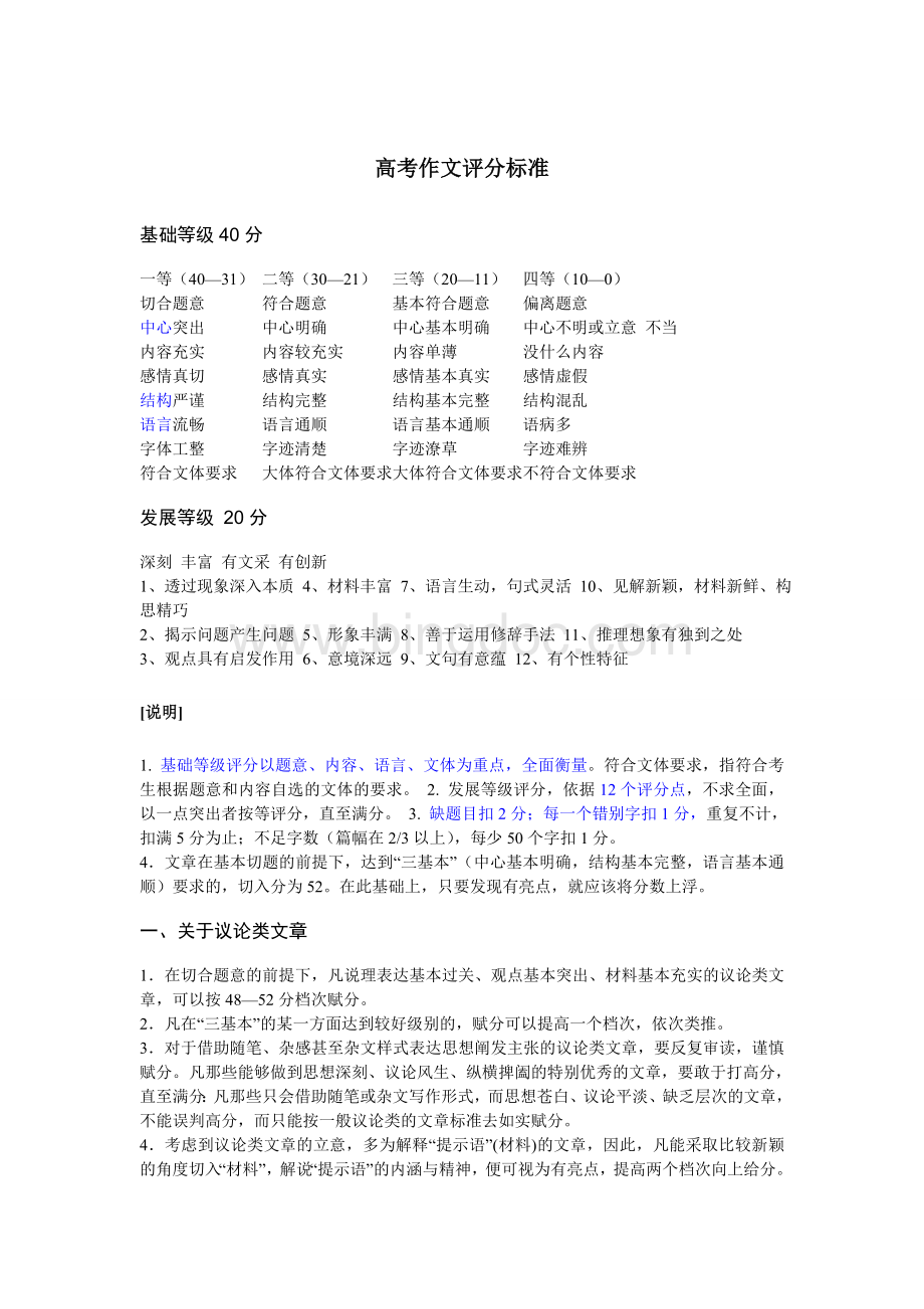 高考作文要求文档格式.doc_第1页