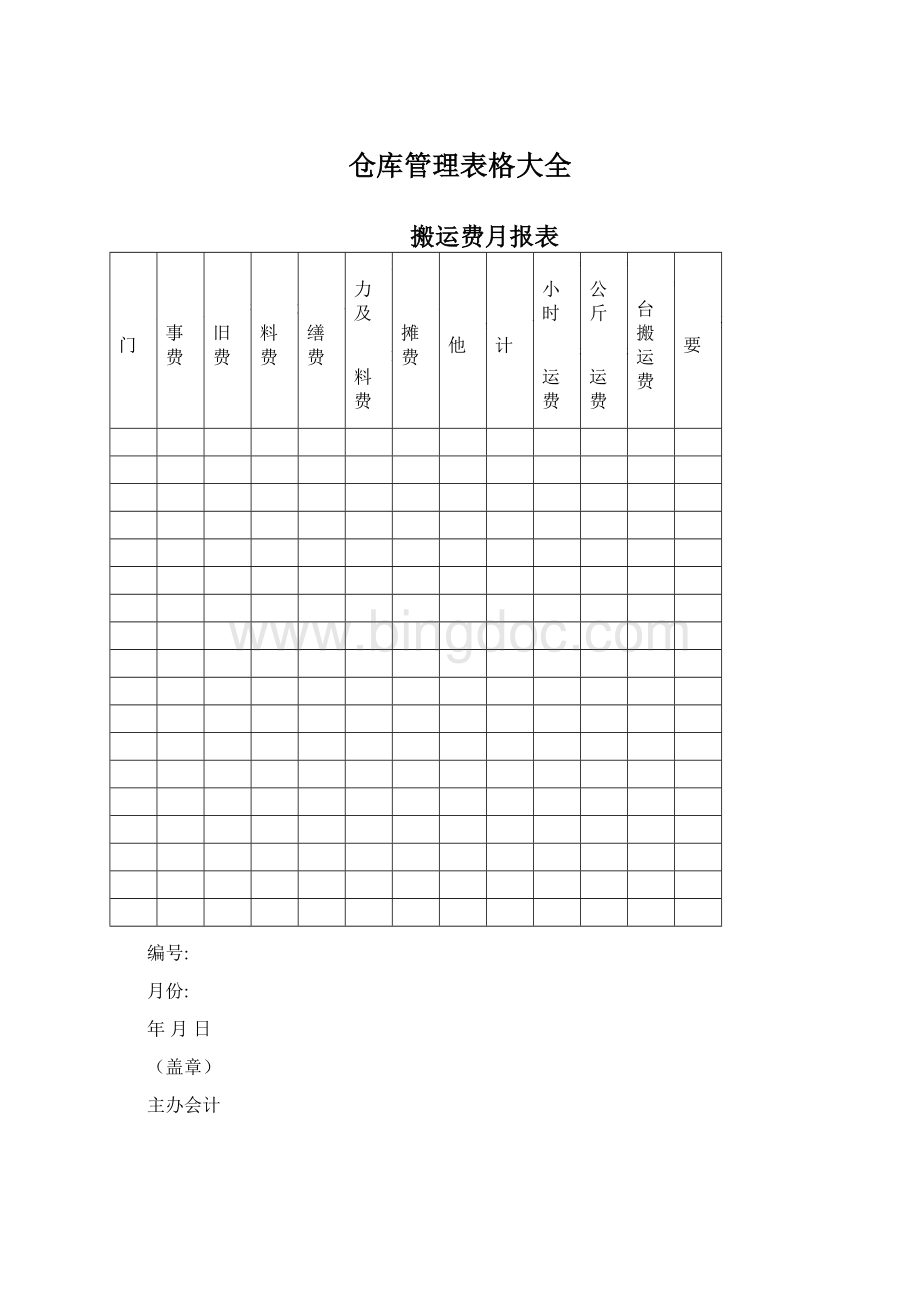 仓库管理表格大全.docx_第1页