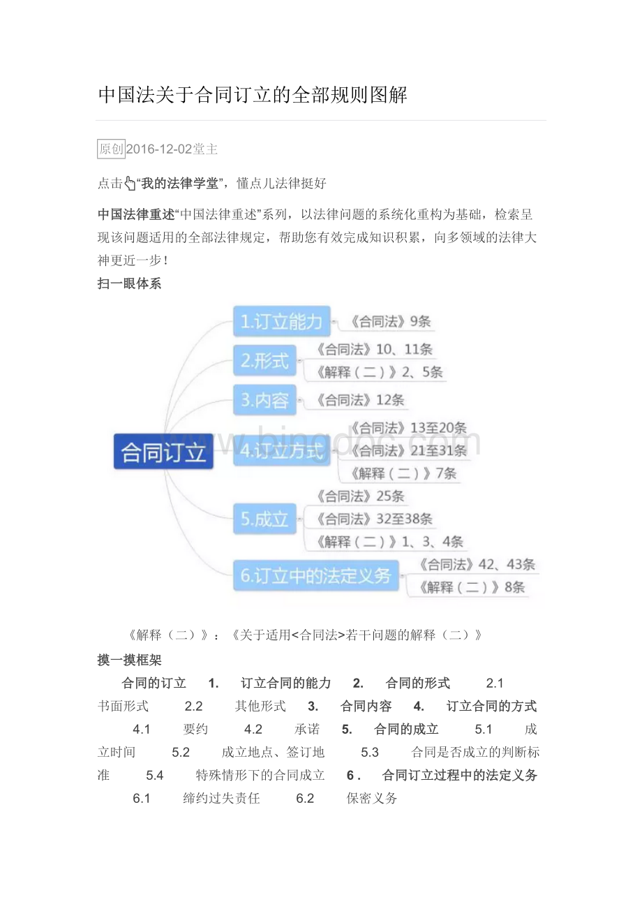 中国法关于合同订立的全部规则图解.docx