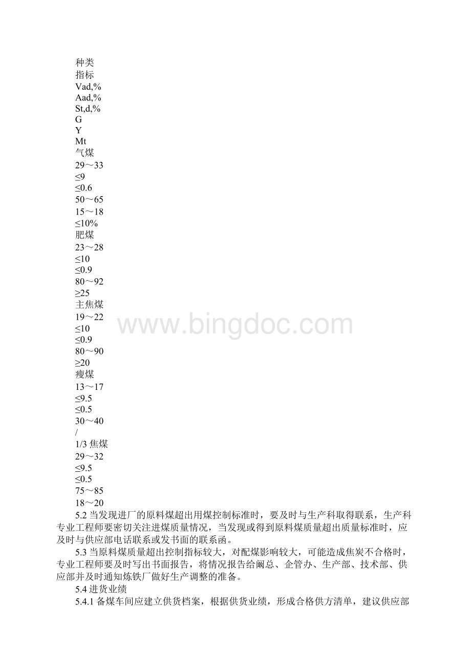 焦炭质量控制标准及考核办法通用版Word格式文档下载.docx_第2页