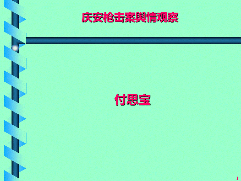 庆安枪击案舆情观察.ppt