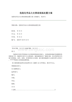 危险化学品火灾事故现场处置方案.docx