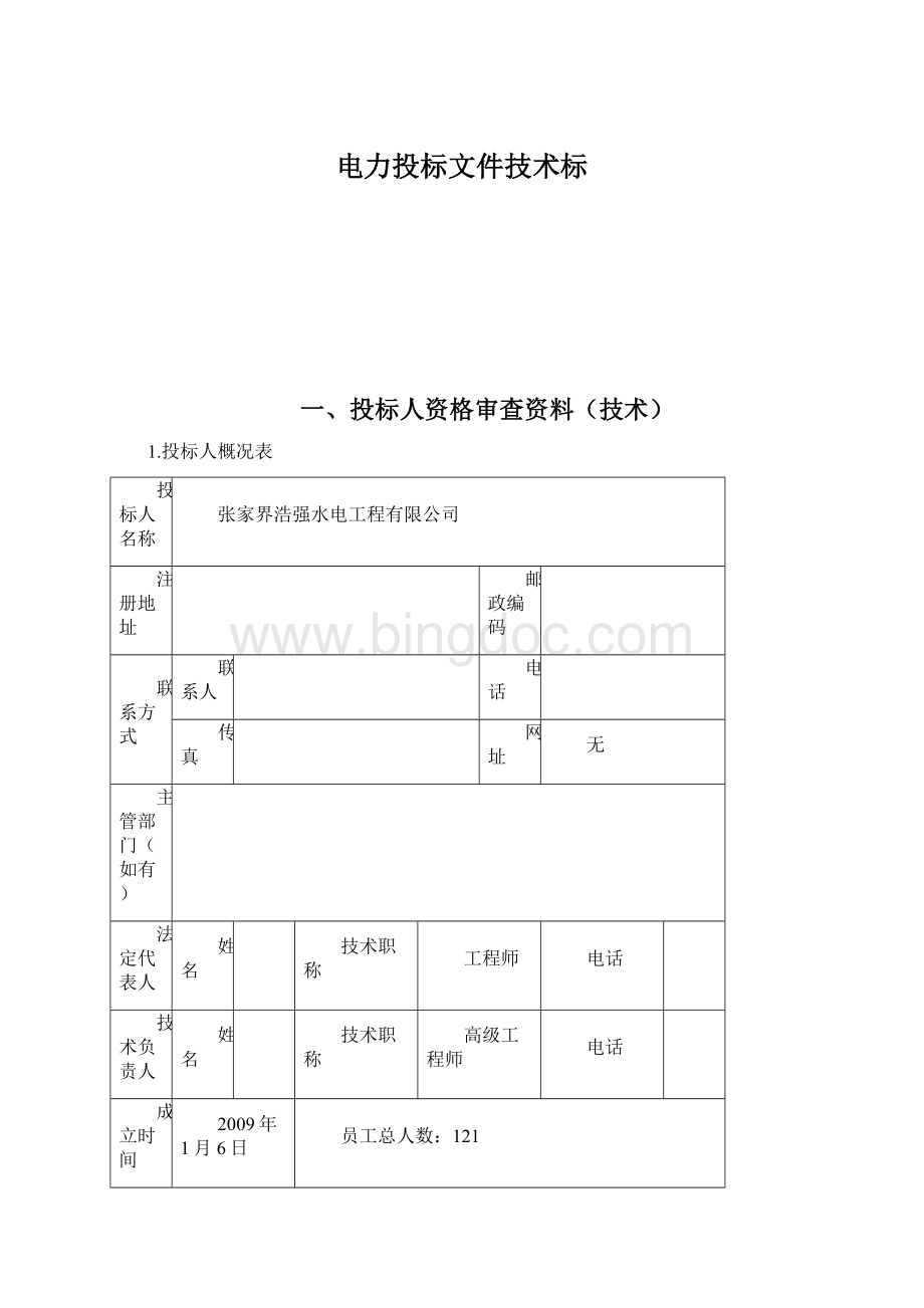 电力投标文件技术标文档格式.docx_第1页