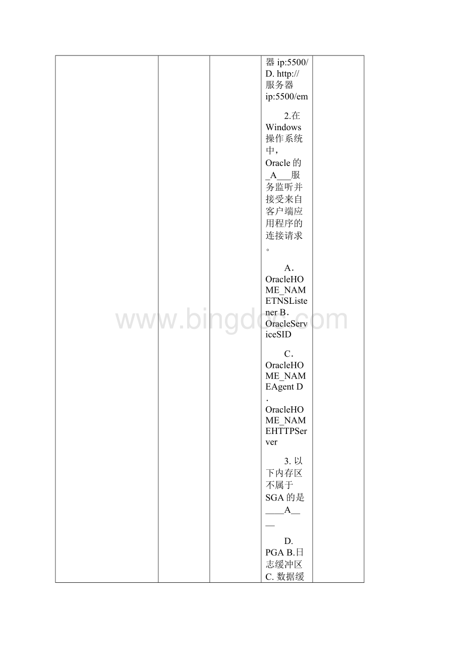 Oracle选择题整合.docx_第2页