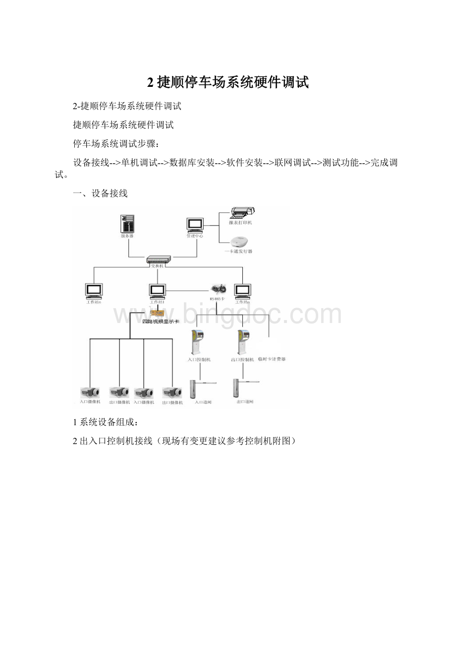 2捷顺停车场系统硬件调试Word文档格式.docx_第1页