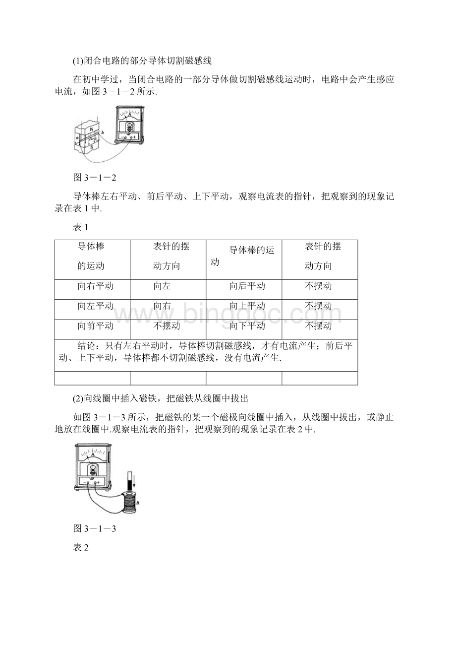 版高中物理电磁感应第1讲电磁感应现象学案新人教版.docx_第3页