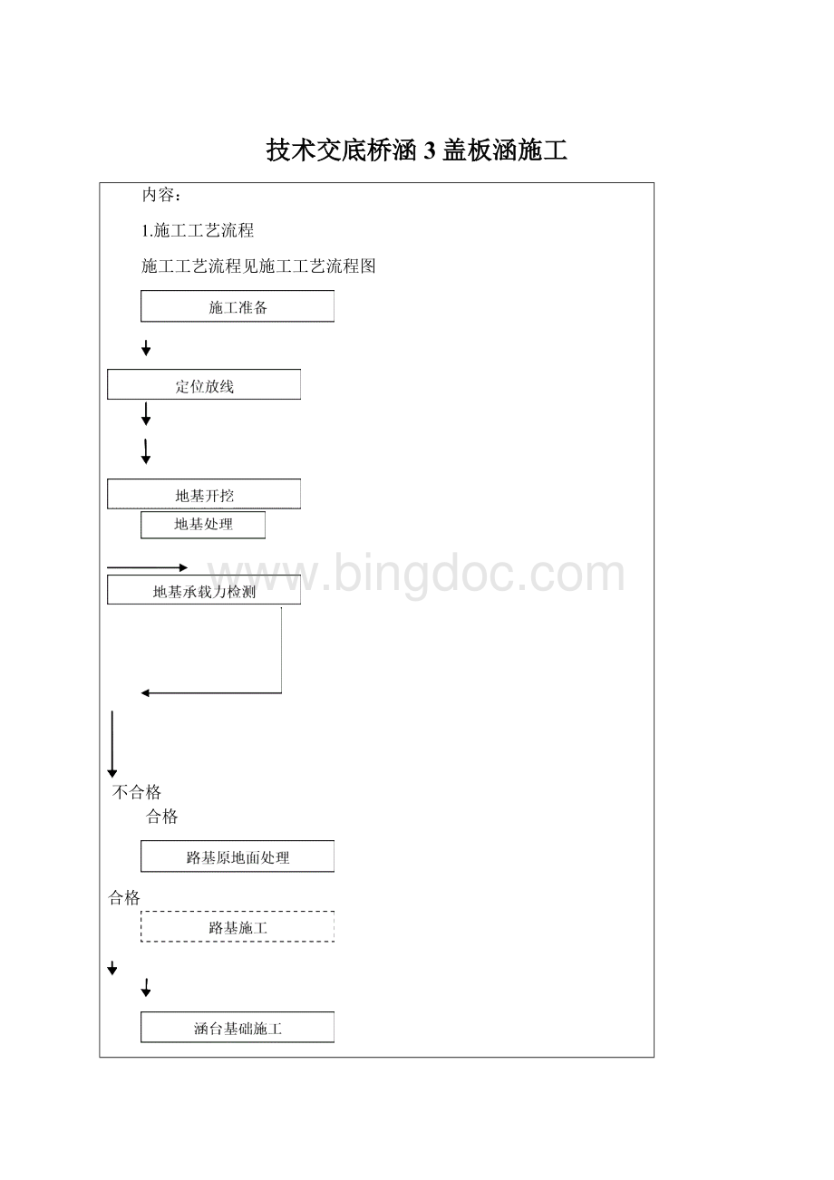 技术交底桥涵3盖板涵施工Word文件下载.docx