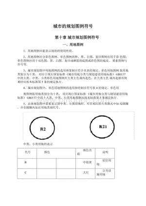 城市的规划图例符号Word下载.docx