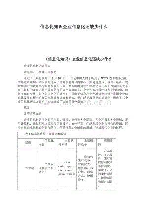 信息化知识企业信息化还缺少什么Word文档格式.docx