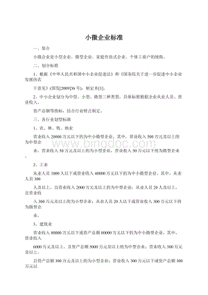 小微企业标准Word格式.docx