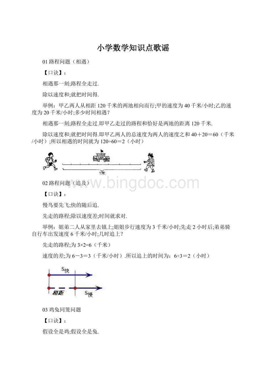 小学数学知识点歌谣.docx