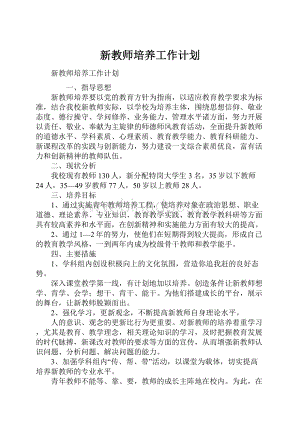 新教师培养工作计划.docx