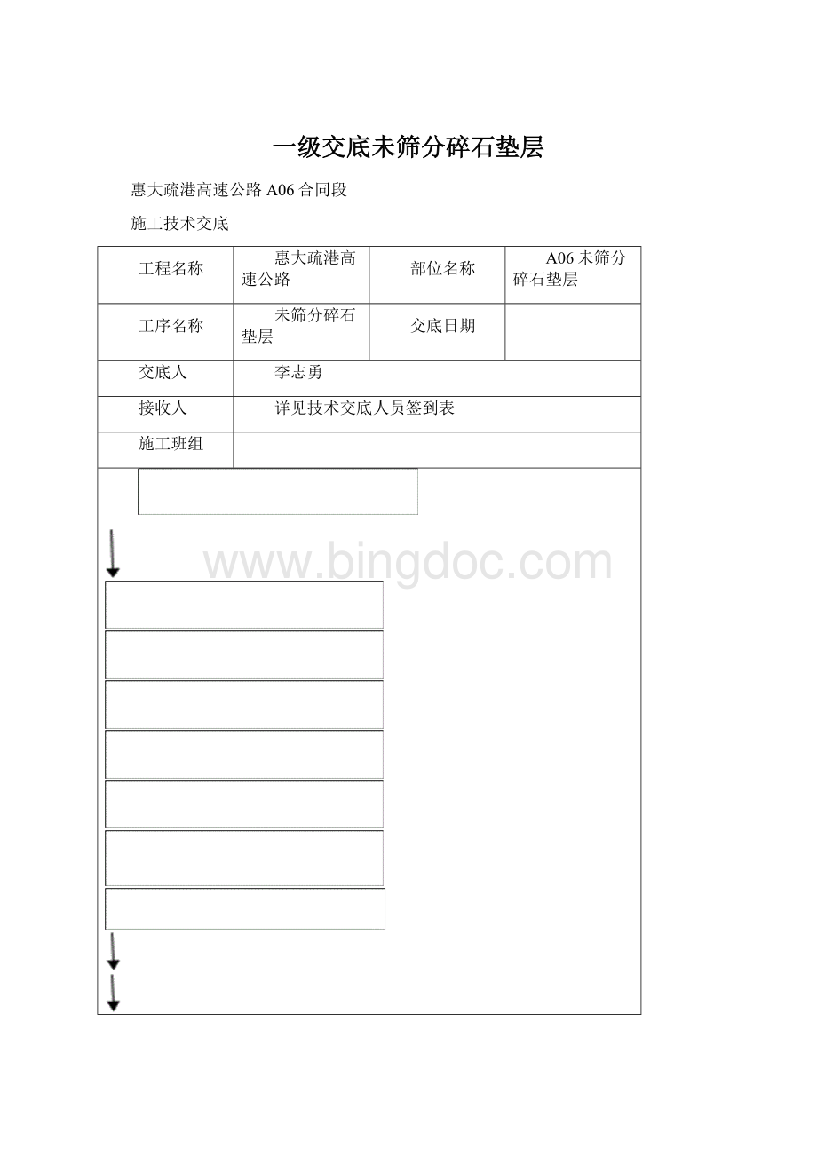 一级交底未筛分碎石垫层Word格式文档下载.docx_第1页